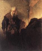 St Paul at his Writing Desk Rembrandt